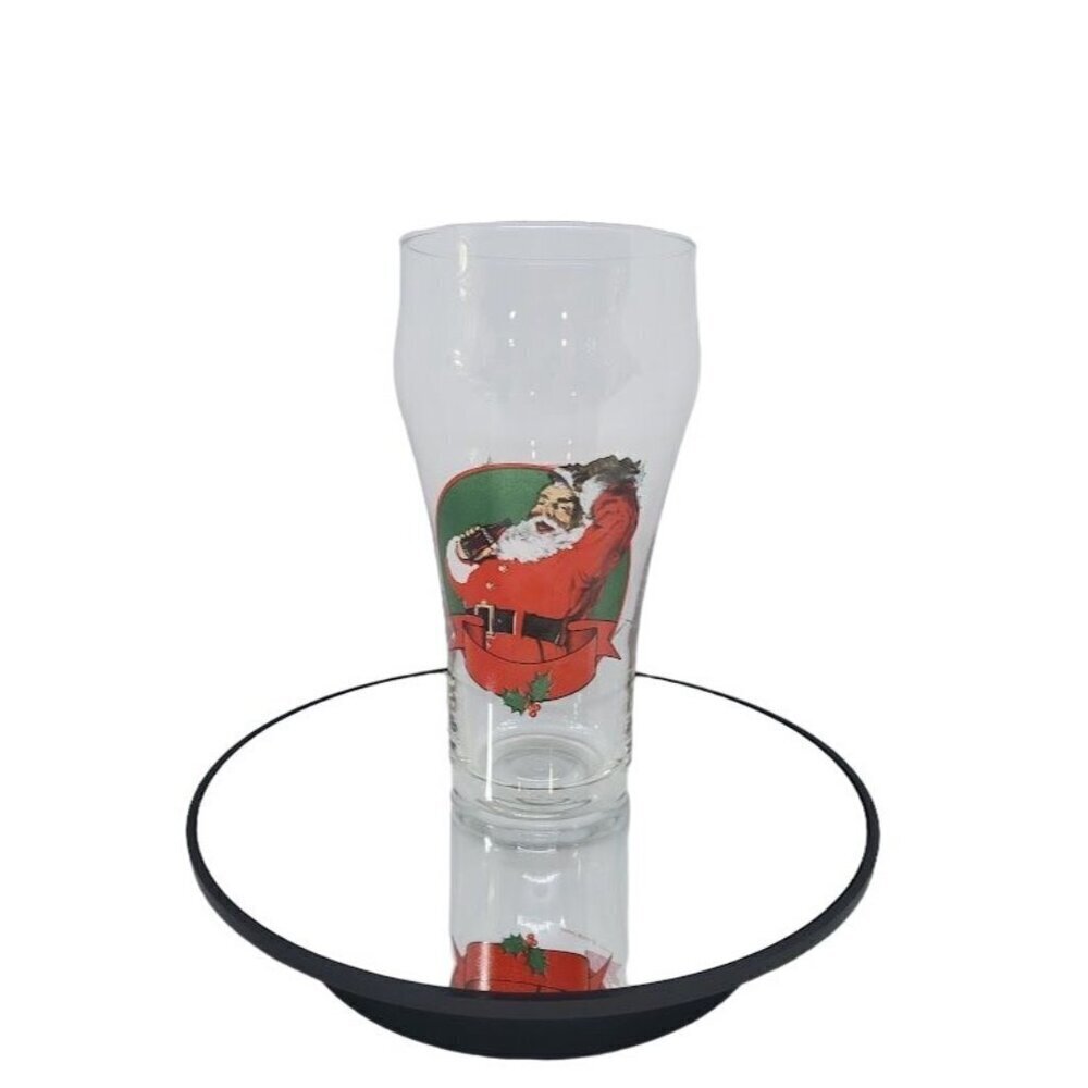 Vintage 1997 Coca-Cola Christmas Santa Glass Pint